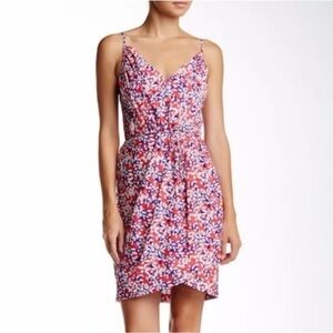 Yumi Kim Jayne Tulip Mini Dress in Coral Daisy Floral Women's Size Medium EUC